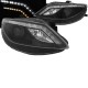 Μπροστινά Φανάρια Set Για Seat Ibiza 6J 08-12 DRL & Led Φλας Μαύρα H9 Με Μοτέρ JunYan