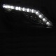 Μπροστινά Φανάρια Set Για Seat Ibiza 6J 08-12 DRL & Led Φλας Μαύρα H9 Με Μοτέρ JunYan