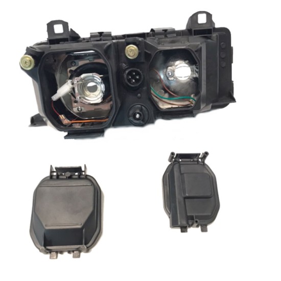 Μπροστινά Φανάρια Set Για Bmw 3 E36 Coupe / Sedan / Compact / Touring 90-99 Angel Eyes Μαύρα H7/H7 Carner