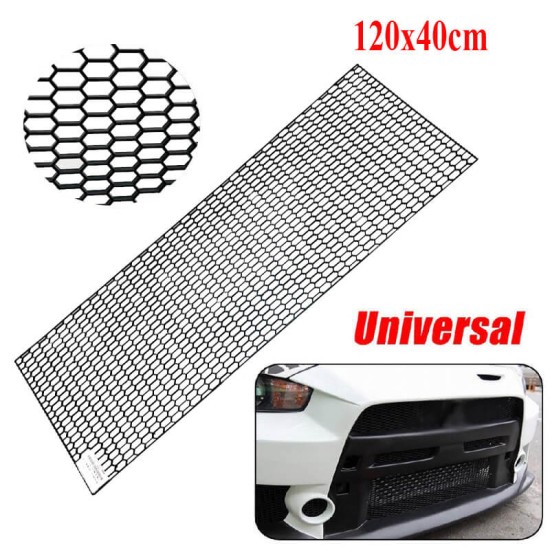 Σίτα Προφυλακτήρα Universal Πλαστική Honeycomb 120x40cm Με Τρύπα 30mm x 11mm Μαύρη