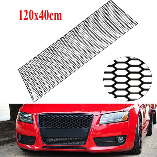 Σίτα Προφυλακτήρα Universal Πλαστική Honeycomb 120x40cm Με Τρύπα 30mm x 11mm Μαύρη