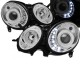 Μπροστινά Φανάρια Set Για Mercedes-Benz E-Class W211 06-09 DRL Χρωμίου H7/H7 Με Μοτέρ Sonar