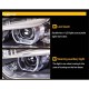 Μπροστινά Φανάρια Set Για Bmw X1 F48 15+ Angel Eyes Full Led Upgrade Μαύρα Με Μοτέρ