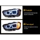 Μπροστινά Φανάρια Set Για Bmw X1 F48 15+ Angel Eyes Full Led Upgrade Μαύρα Με Μοτέρ