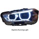 Μπροστινά Φανάρια Set Για Bmw X1 F48 15+ Angel Eyes Full Led Upgrade Μαύρα Με Μοτέρ