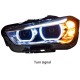 Μπροστινά Φανάρια Set Για Bmw X1 F48 15+ Angel Eyes Full Led Upgrade Μαύρα Με Μοτέρ