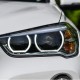 Μπροστινά Φανάρια Set Για Bmw X1 F48 15+ Angel Eyes Full Led Upgrade Μαύρα Με Μοτέρ