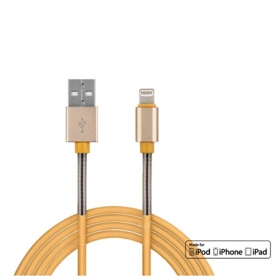 Καλώδιο Φόρτισης USB Lightning iPhone iPad FullLink 2,4A 100cm Amio 01432