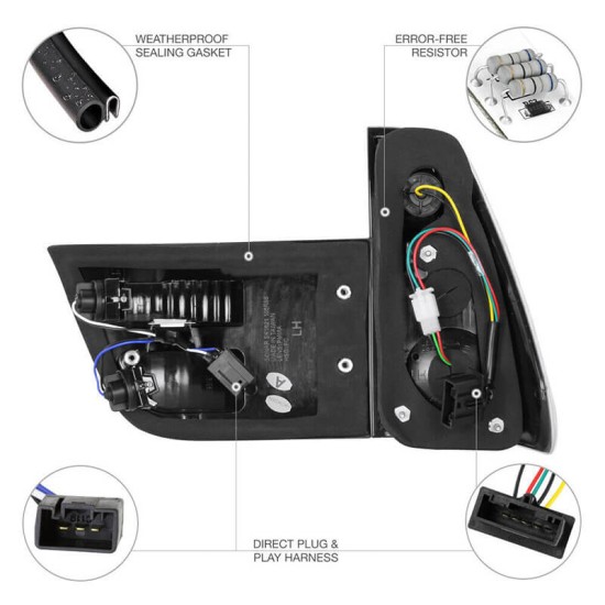 Πισινά Φανάρια Set Για Bmw X5 E53 99-03 Led Smoke Sonar