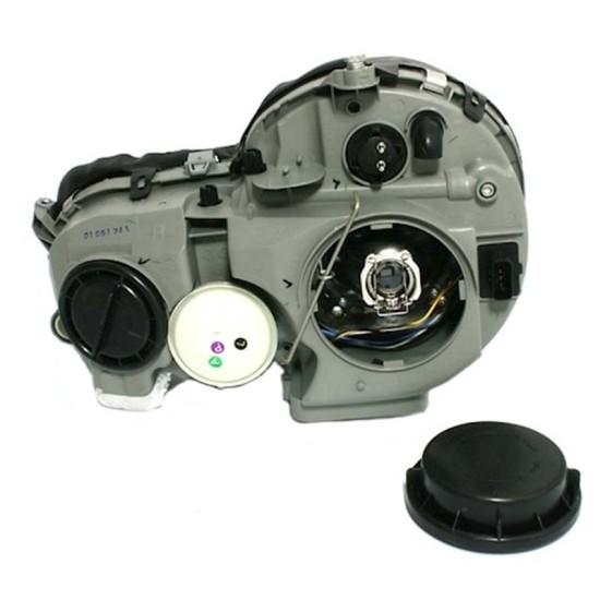 Μπροστινά Φανάρια Set Για Mercedes-Benz E-Class W210 99-02 Projectors Μαύρα H7/H7 Με Ρύθμιση Αέρος Depo