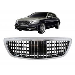 Μάσκα Για Mercedes-Benz S-Class W222 13-20 Maybach Look Χρώμιο/Μαύρο 1 Τεμάχιο
