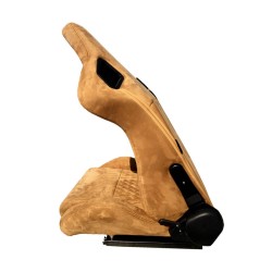 Καθίσματα Bucket RS Suede Αλκαντάρα Μπεζ Με Μπεζ Ραφές Ζευγάρι 2 Τεμαχίων