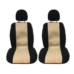 Πλατοκαθίσματα Μπροστινά Alcadara Super Fresh Μαύρο-Μπεζ 2 Τεμάχια Πλατοκαθίσματα Μπροστινά Alcadara Super Fresh Μαύρο-Μπεζ 2 Τεμάχια