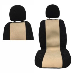 Πλατοκαθίσματα Μπροστινά Alcadara Super Fresh Μαύρο-Μπεζ 2 Τεμάχια Πλατοκαθίσματα Μπροστινά Alcadara Super Fresh Μαύρο-Μπεζ 2 Τεμάχια