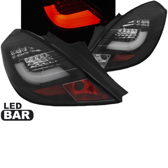 Πισινά Φανάρια Set Για Opel Corsa D 3D 06-14 Led Bar Μαύρα Sonar