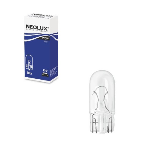 Λάμπα Αλογόνου T10 W5W 12V E2.1x9.5D Neolux By Osram N501 1 Τεμάχιο