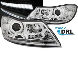 Μπροστινά Φανάρια Set Για Skoda Octavia 1Z 09-12 TRU DRL Χρωμίου H7/H1 Με Μοτέρ Sonar