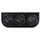Σετ Οργάνων Αυτοκινήτου Oldtimer Retro Black 52mm 4 Τεμαχίων Volt / Oil Temp / Oil Press / Βάση Ταμπλό Τριπλή