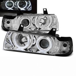 Μπροστινά Φανάρια Set Για Bmw 3 E36 90-99 Sedan / Compact / Touring ccfl Angel Eyes Χρωμίου H3/H1 Eagle Eyes Μπροστινά Φανάρια Set Για Bmw 3 E36 90-99 Sedan / Compact / Touring ccfl Angel Eyes Χρωμίου H3/H1 Eagle Eyes