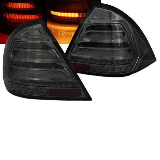 Πισινά Φανάρια Set Για Mercedes-Benz C-Class W203 00-04 Led Bar Dynamic Φιμέ JunYan