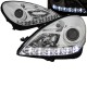 Μπροστινά Φανάρια Set Για Mercedes-Benz SLK R171 04-11 DRL Χρωμίου H7/H1 Με Μοτέρ Sonar