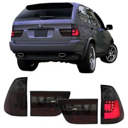 Πισινά Φανάρια Set Για Bmw X5 E53 99-03 Led Bar Κόκκινο/Φιμέ JunYan Πισινά Φανάρια Set Για Bmw X5 E53 99-03 Led Bar Κόκκινο/Φιμέ JunYan