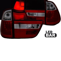 Πισινά Φανάρια Set Για Bmw X5 E53 99-03 Led Bar Κόκκινο/Φιμέ JunYan Πισινά Φανάρια Set Για Bmw X5 E53 99-03 Led Bar Κόκκινο/Φιμέ JunYan