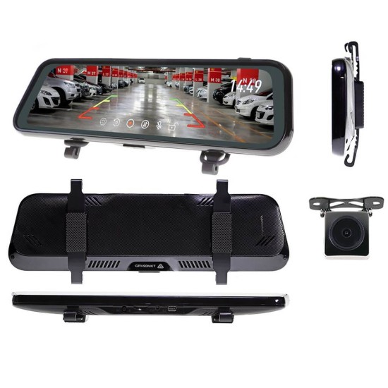Κάμερα Οπισθοπορείας Ζωντανής Ροής & Καταγραφής Με Οθόνη Υψηλής Ανάλυσης 9 "1080P Για Τοποθέτηση Στον Καθρέφτη Gator GRV90MKT