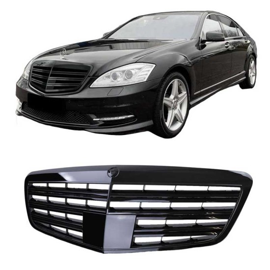 Μάσκα Για Mercedes-Benz S-Class W221 09-13 S63 S65 Amg Look Γυαλιστερό Μαύρο 1 Τεμάχιο