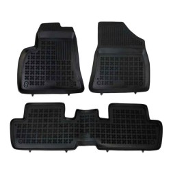 Πατάκια Σκαφάκια 3D Από Λάστιχο Για Peugeot 3008 2009-2016 Rezaw Plast 3 Τεμάχια Μαύρα