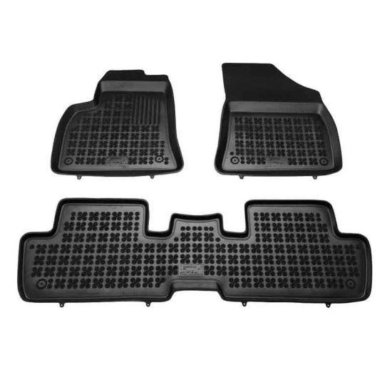 Πατάκια Σκαφάκια 3D Από Λάστιχο Για Peugeot 3008 2009-2016 Rezaw Plast 3 Τεμάχια Μαύρα