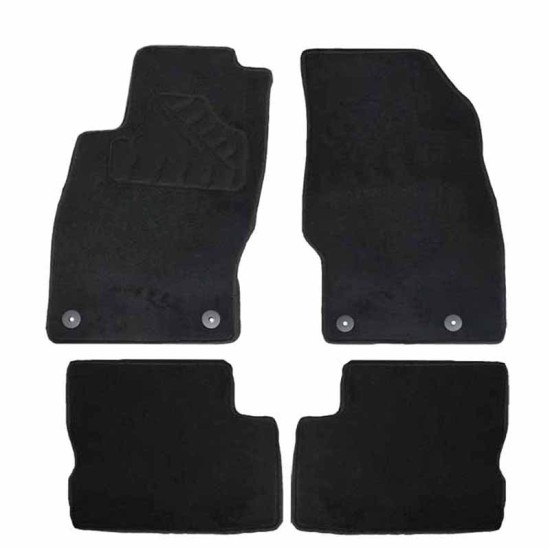 Πατάκια Αυτοκινήτου Μοκέτα Για Opel Corsa E 2014-2019 Car+ Black 4 Pieces