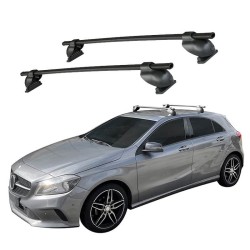 Μπάρες Οροφής Σιδερένιες Cam Με Άκρα Logico Για Hyundai Accent III 5D 06-10 / Kia Picanto 5D 04-10 / Skoda Superb 4D 02-07 120cm Μαύρες 2 Τεμάχια