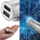 Φορτιστής Αναπτήρα Αυτοκινήτου Με 2 Θύρες Usb 2.1A/1A 12/24V Ασημί 99167