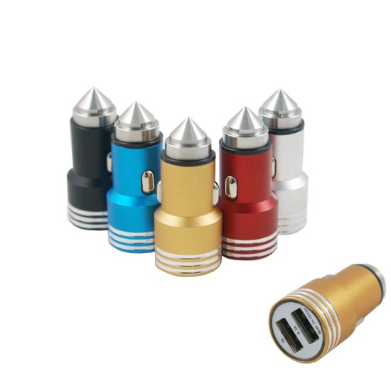 Φορτιστής Αναπτήρα Αυτοκινήτου Με 2 Θύρες Usb 2.1A/1A 12/24V Ασημί 99167