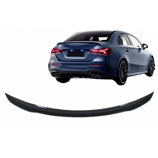 Αεροτομή Πορτ Παγκάζ Για Mercedes-Benz A-Class V177 18+ 4D Sedan Γυαλιστερή Μαύρη Από Abs Πλαστικό