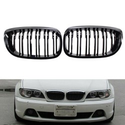 Καρδιές Μάσκας Για Bmw 3 E46 03-06 Coupe/Cabrio M4 Look Με Διπλή Γρίλια 4D Μαύρο Γυαλιστερό 2 Τεμάχια Καρδιές Μάσκας Για Bmw 3 E46 03-06 Coupe/Cabrio M4 Look Με Διπλή Γρίλια 4D Μαύρο Γυαλιστερό 2 Τεμάχια