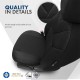 Καλύμματα Αυτοκινήτου Otom Tempo Design Universal Βαμβακερό Ύφασμα Rachel Σετ Εμπρός / Πίσω 11 Τεμαχίων Μαύρο TMP-1501