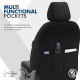 Καλύμματα Αυτοκινήτου Otom Tempo Design Universal Βαμβακερό Ύφασμα Rachel Σετ Εμπρός / Πίσω 11 Τεμαχίων Μαύρο TMP-1501