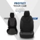Καλύμματα Αυτοκινήτου Otom Tempo Design Universal Βαμβακερό Ύφασμα Rachel Σετ Εμπρός / Πίσω 11 Τεμαχίων Μαύρο TMP-1501