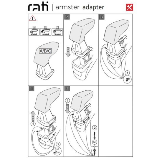 Βάση Τεμπέλη Ειδική Για Kia Venga 2010+ / Hyundai IX20 2010-2019 Armster Rati 1 Τεμάχιο