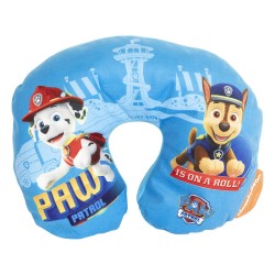 Παιδικό Μαξιλαράκι Αυχένα Ταξιδιού Paw Patrol Chase-Marshall ''Is On A Roll'' 27cm x 23cm Μπλε 1 Τεμάχιο