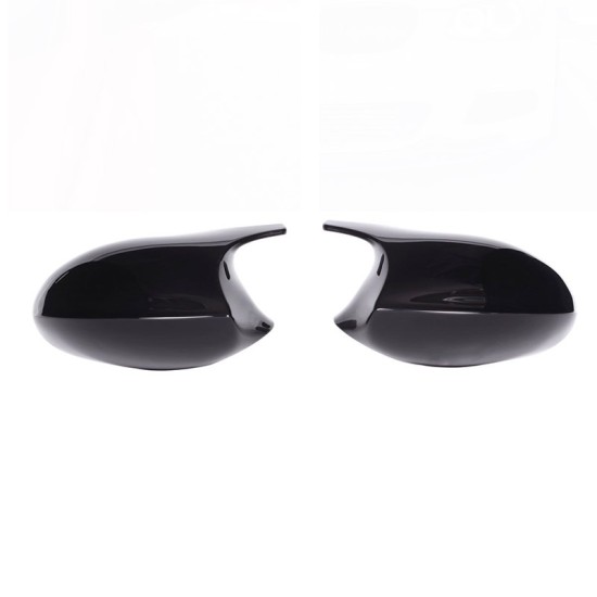 Καπάκια Καθρεφτών Για Bmw 1 E87/E81/E82/E88, 3 E90, E91 05-08 / E92, E93 06-10 M3/M4 Look Μαύρο Γυαλιστερό 2 Τεμάχια