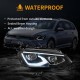 Μπροστινά Φανάρια Set Για Vw Golf VΙI (7) 12-17 Mk8 Golf Look Dynamic Start DRL & Φλας Μαύρα Full Led Με Μοτέρ VLand