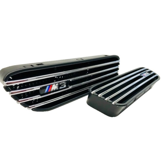 Πλαϊνές Γρίλιες Φτερών Τύπου Bmw 3 E46 Με Σήμα M3 Universal Για Όλα Τα Μοντέλα 2 Τεμάχια