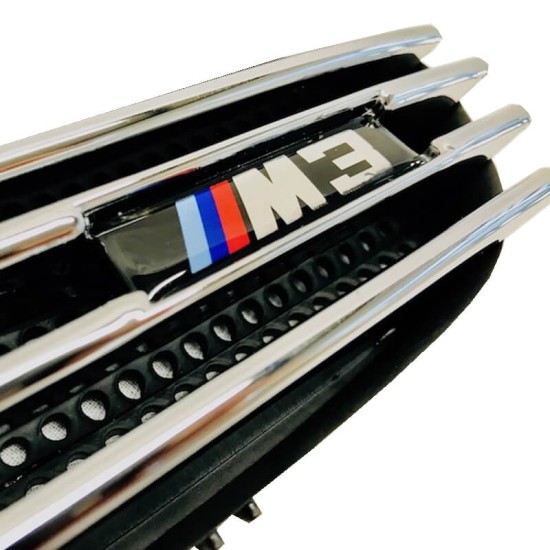 Πλαϊνές Γρίλιες Φτερών Τύπου Bmw 3 E46 Με Σήμα M3 Universal Για Όλα Τα Μοντέλα 2 Τεμάχια