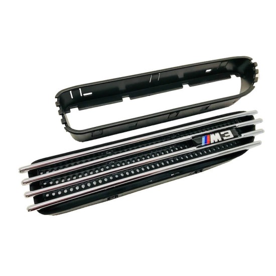Πλαϊνές Γρίλιες Φτερών Τύπου Bmw 3 E46 Με Σήμα M3 Universal Για Όλα Τα Μοντέλα 2 Τεμάχια