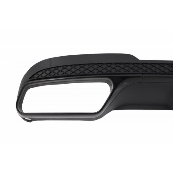 Diffuser Πίσω Προφυλακτήρα Για Mercedes-Benz E-Class W212 13-16 Amg Sport Μαύρο Με Μαύρο Γυαλιστερό