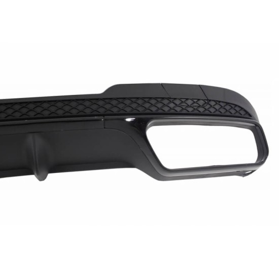 Diffuser Πίσω Προφυλακτήρα Για Mercedes-Benz E-Class W212 13-16 Amg Sport Μαύρο Με Μαύρο Γυαλιστερό
