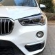 Φρυδάκια Μπροστινών Φαναριών Για Bmw X1 F48 2015-2019 Pre-LCI Βαμμένα Μάυρο Γυαλιστερό Χρώμα 2 Τεμάχια